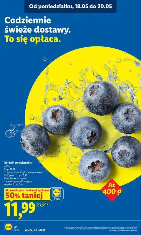 Lidl - gazetka promocyjna Oferta od poniedziałku od poniedziałku 18.05 do środy 20.05 - strona 40