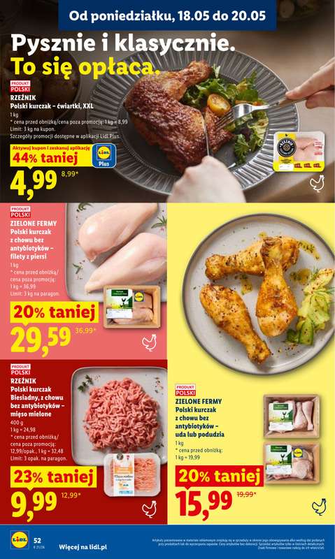Lidl - gazetka promocyjna Oferta od poniedziałku od poniedziałku 18.05 do środy 20.05 - strona 52