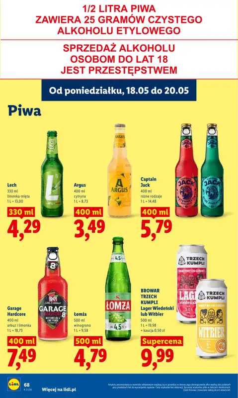 Lidl - gazetka promocyjna Oferta od poniedziałku od poniedziałku 18.05 do środy 20.05 - strona 70