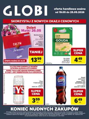 Globi - gazetka promocyjna Gazetka Globi od wtorku 19.05 do poniedziałku 25.05