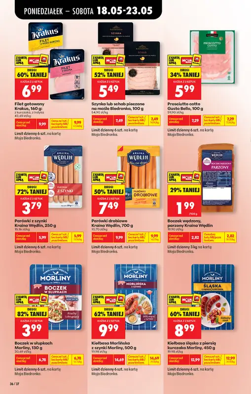 Biedronka - gazetka promocyjna Od poniedziałku, Z ladą tradycyjną od poniedziałku 18.05 do soboty 23.05 - strona 42