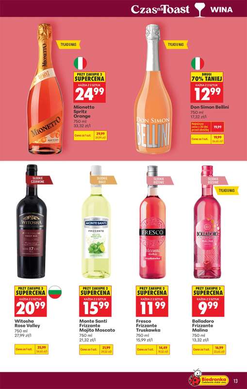 Biedronka - gazetka promocyjna Czas na Toast! od poniedziałku 18.05 do soboty 30.05 - strona 13