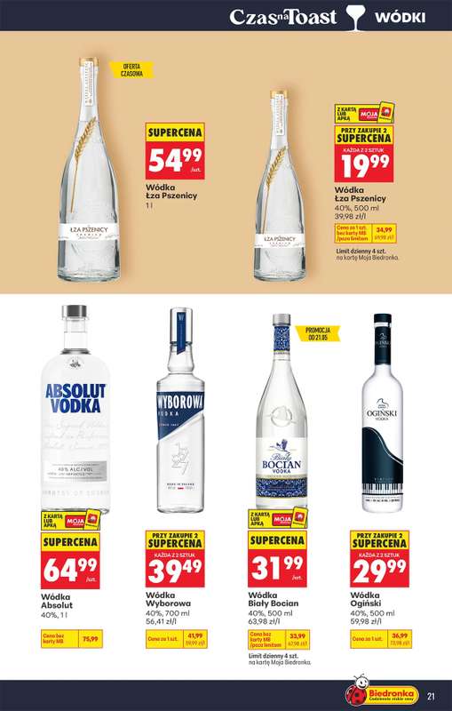Biedronka - gazetka promocyjna Czas na Toast! od poniedziałku 18.05 do soboty 30.05 - strona 21