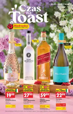 Biedronka - gazetka promocyjna Czas na Toast! od poniedziałku 18.05 do soboty 30.05
