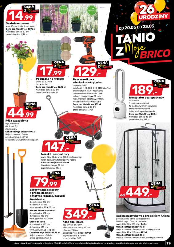 Bricomarche - gazetka promocyjna Gazetka  do soboty 30.05 - strona 19