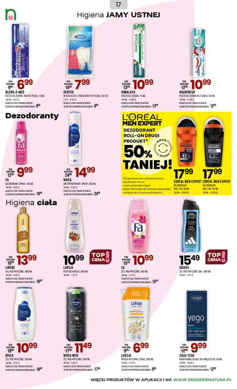 Drogerie Natura - gazetka promocyjna Gazetka od poniedziałku 18.05 do wtorku 02.06 - strona 17