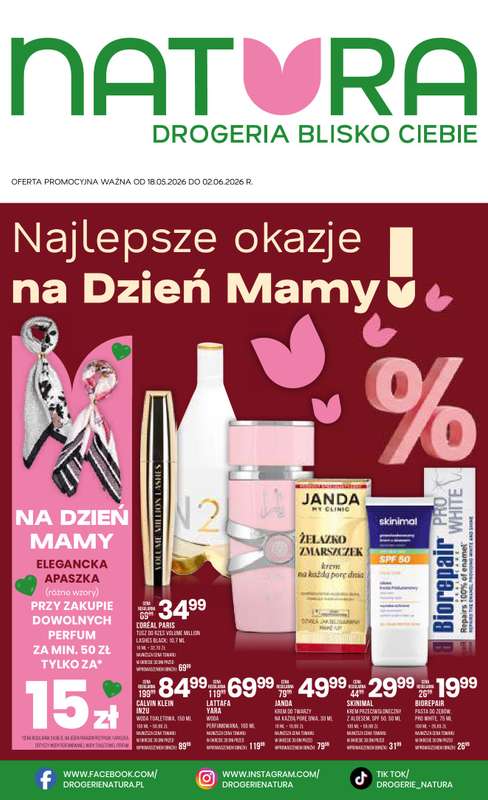 Drogerie Natura - gazetka promocyjna Gazetka od poniedziałku 18.05 do wtorku 02.06