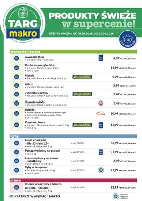 Makro - gazetka promocyjna Targ MAKRO - oferta świeża w super cenach! od poniedziałku 18.05 do soboty 23.05 - strona 6