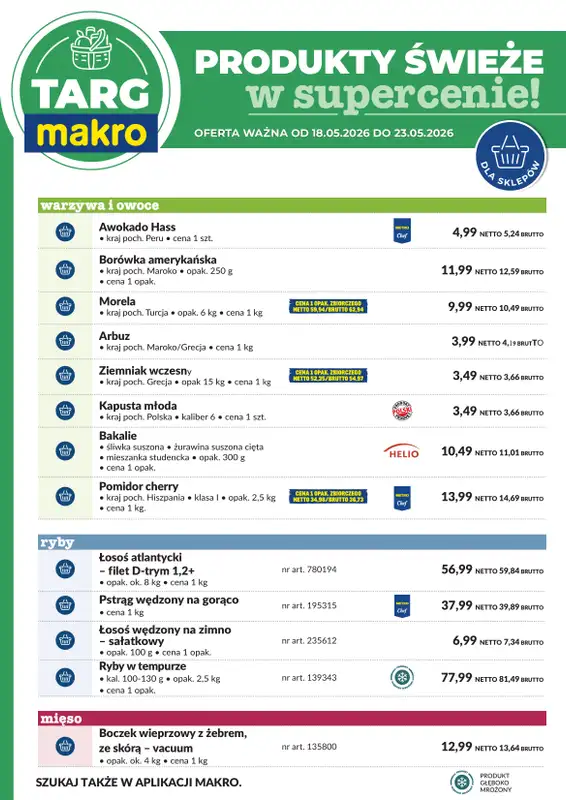 Makro - gazetka promocyjna Targ MAKRO - oferta świeża w super cenach! od poniedziałku 18.05 do soboty 23.05 - strona 6