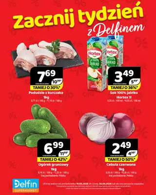 Delfin - gazetka promocyjna Codzienne hity dnia od poniedziałku 18.05 do środy 20.05