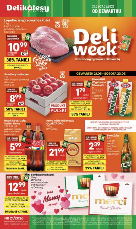 Delikatesy Centrum - gazetka promocyjna Gazetka  do środy 27.05