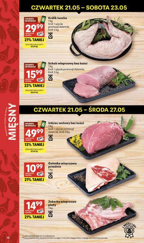 Delikatesy Centrum - gazetka promocyjna Gazetka  do środy 27.05 - strona 14