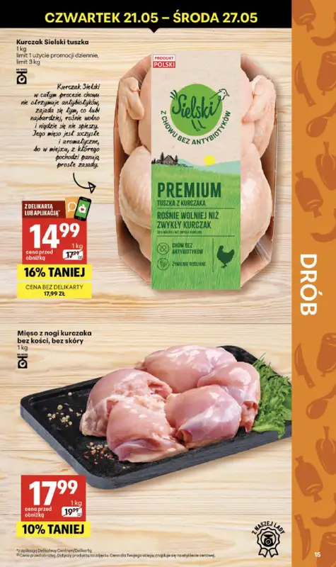 Delikatesy Centrum - gazetka promocyjna Gazetka  do środy 27.05 - strona 15