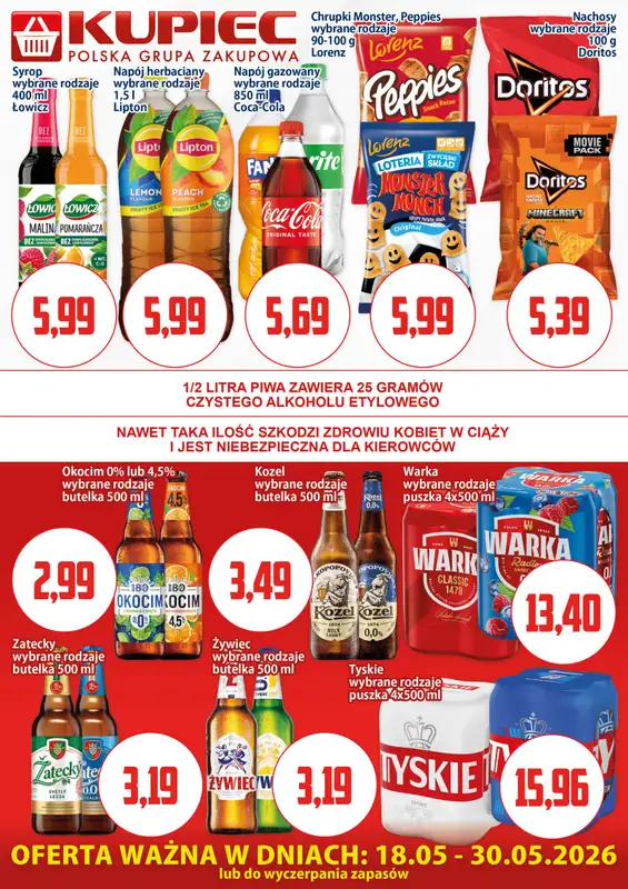 Kupiec - gazetka promocyjna Oferta plakatowa od poniedziałku 18.05 do soboty 30.05 - strona 4