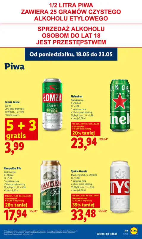 Lidl - gazetka promocyjna Oferta od poniedziałku od poniedziałku 18.05 do środy 20.05 - strona 69
