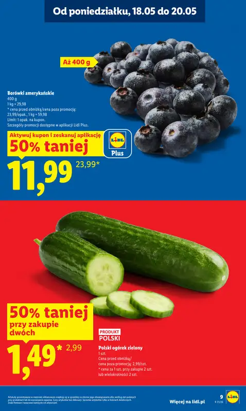 Lidl - gazetka promocyjna Oferta od poniedziałku od poniedziałku 18.05 do środy 20.05 - strona 9