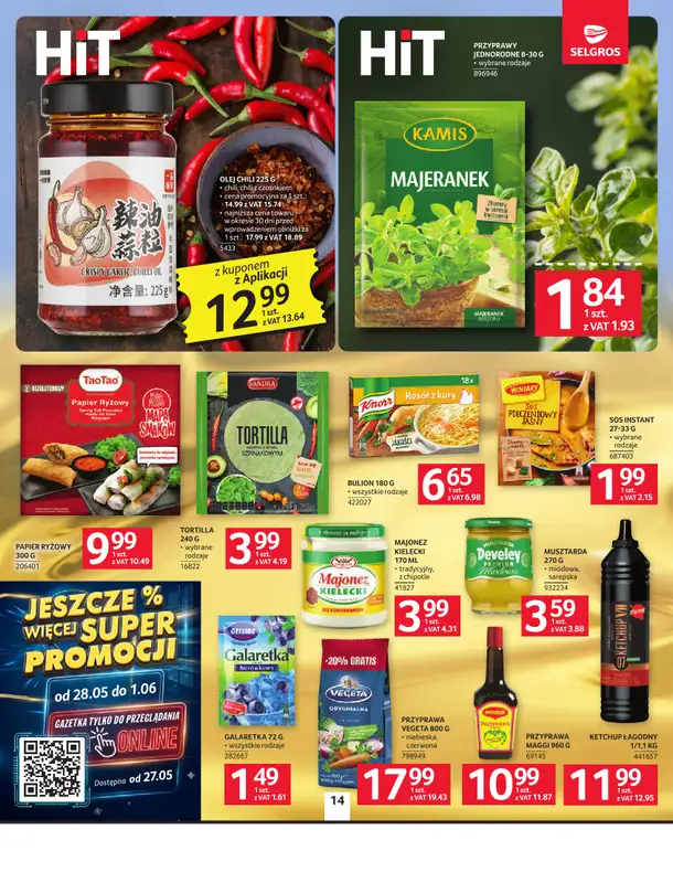 Selgros - gazetka promocyjna Oferta spożywcza od czwartku 21.05 do poniedziałku 01.06 - strona 14