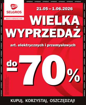 Selgros - gazetka promocyjna Katalog Wyprzedaż od czwartku 21.05 do poniedziałku 01.06