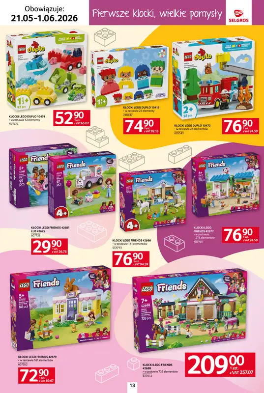 Selgros - gazetka promocyjna Katalog Dzień Dziecka od czwartku 21.05 do poniedziałku 01.06 - strona 13