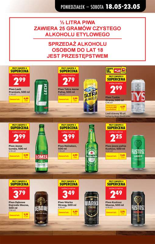 Biedronka - gazetka promocyjna Od poniedziałku, Z ladą tradycyjną od poniedziałku 18.05 do soboty 23.05 - strona 69