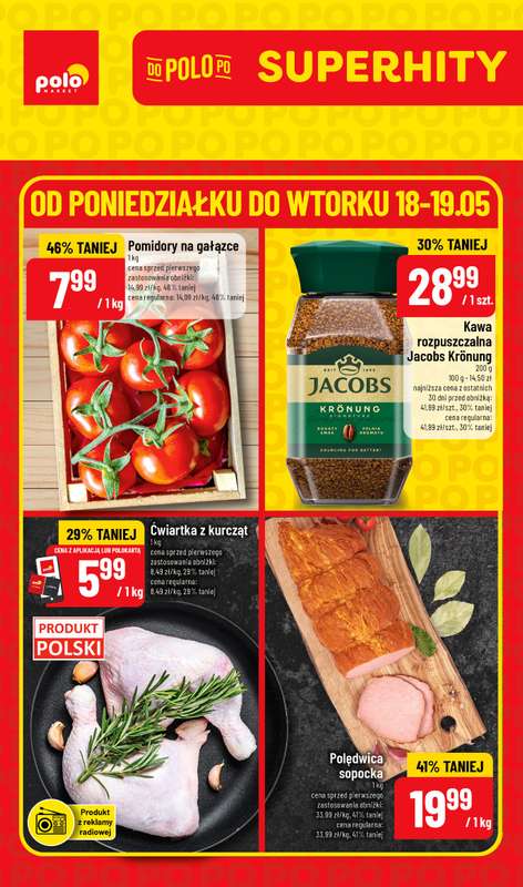 POLOmarket - gazetka promocyjna Super hity od poniedziałku 18.05 do wtorku 19.05