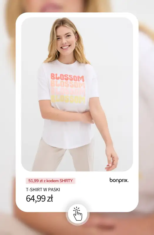 bonprix - gazetka promocyjna -20% na wybrane koszulki, bluzki, topy i tuniki od poniedziałku 18.05 do środy 20.05 - strona 12