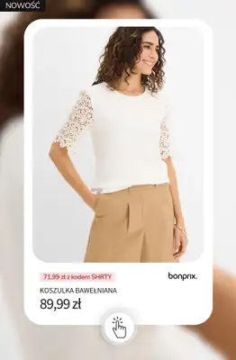 bonprix - gazetka promocyjna -20% na wybrane koszulki, bluzki, topy i tuniki od poniedziałku 18.05 do środy 20.05 - strona 7