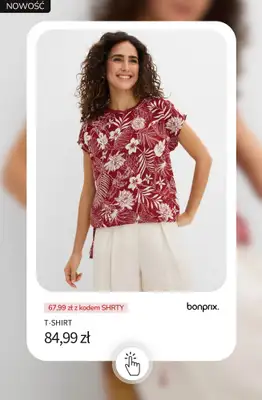 bonprix - gazetka promocyjna -20% na wybrane koszulki, bluzki, topy i tuniki od poniedziałku 18.05 do środy 20.05 - strona 10
