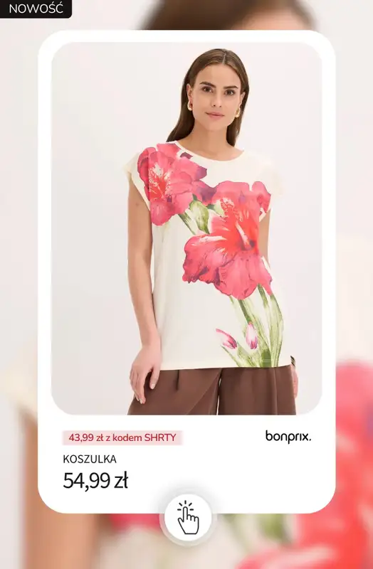 bonprix - gazetka promocyjna -20% na wybrane koszulki, bluzki, topy i tuniki od poniedziałku 18.05 do środy 20.05 - strona 3