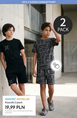 Sinsay - gazetka promocyjna -25% na T-SHIRTY dziecięce przy zakupie 2 produktów od poniedziałku 18.05 do niedzieli 24.05 - strona 19