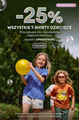 Sinsay - gazetka promocyjna -25% na T-SHIRTY dziecięce przy zakupie 2 produktów od poniedziałku 18.05 do niedzieli 24.05