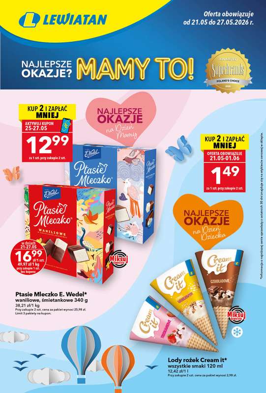 LEWIATAN - gazetka promocyjna Gazetka „MAMY TO w Lewiatanie" od czwartku 21.05 do środy 27.05