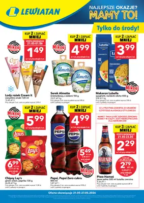 LEWIATAN - gazetka promocyjna W wielopakach taniej! od czwartku 21.05 do środy 27.05