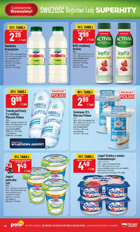 POLOmarket - gazetka promocyjna Gazetka od środy 20.05 do wtorku 26.05 - strona 26