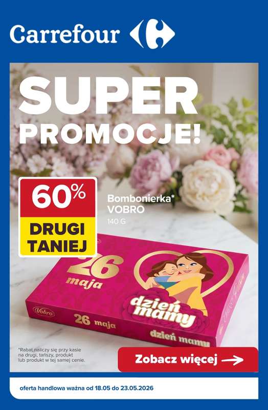 Carrefour - gazetka promocyjna SUPER promocje! od wtorku 19.05 do soboty 23.05
