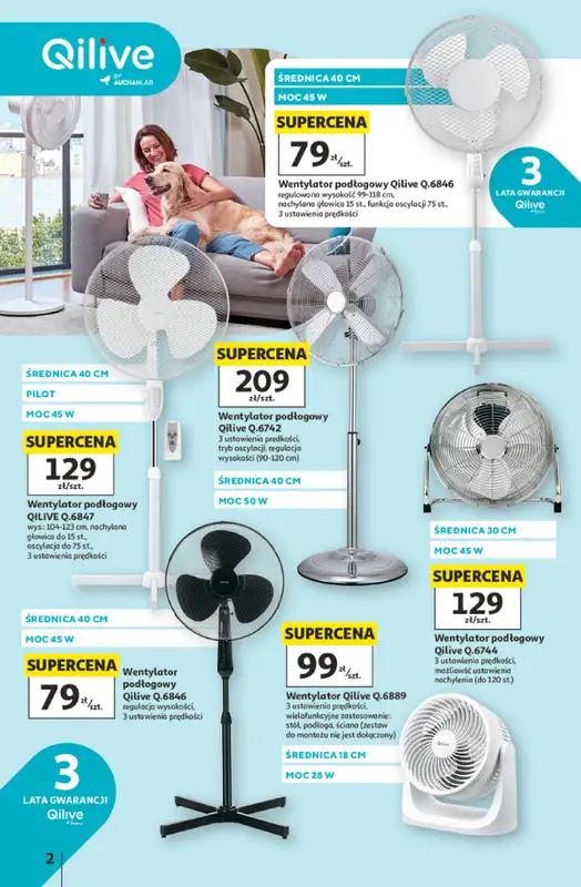 Auchan - gazetka promocyjna Gazetka Wentylatory Hipermarket Auchan od czwartku 21.05 do środy 03.06 - strona 2