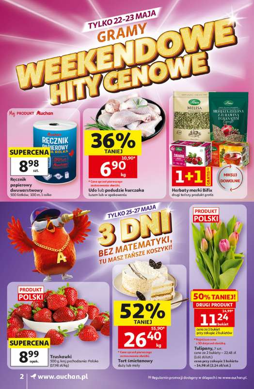 Auchan - gazetka promocyjna Gazetka 30 Lat Supermarket Auchan od czwartku 21.05 do środy 27.05 - strona 2