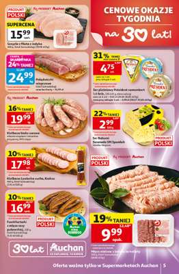 Auchan - gazetka promocyjna Gazetka 30 Lat Supermarket Auchan od czwartku 21.05 do środy 27.05 - strona 5