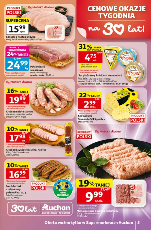 Auchan - gazetka promocyjna Gazetka 30 Lat Supermarket Auchan od czwartku 21.05 do środy 27.05 - strona 5