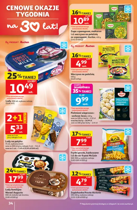 Auchan - gazetka promocyjna Gazetka 30 Lat Hipermarket Auchan od czwartku 21.05 do środy 27.05 - strona 34