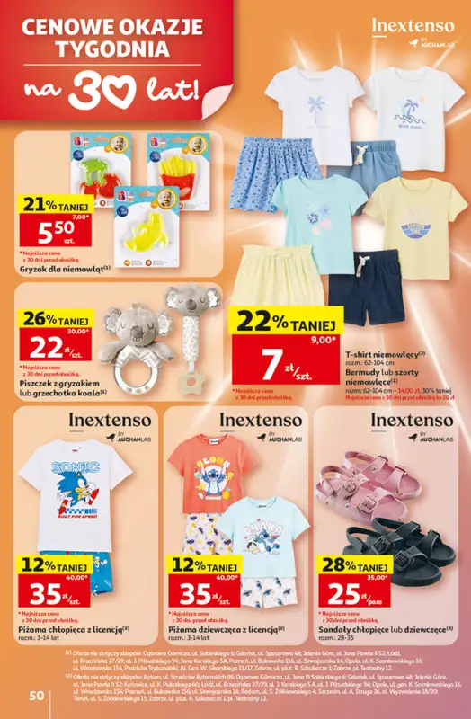 Auchan - gazetka promocyjna Gazetka 30 Lat Hipermarket Auchan od czwartku 21.05 do środy 27.05 - strona 50