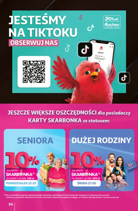 Auchan - gazetka promocyjna Gazetka 30 Lat Hipermarket Auchan od czwartku 21.05 do środy 27.05 - strona 54
