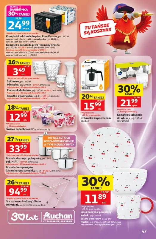 Auchan - gazetka promocyjna Gazetka 30 Lat Hipermarket Auchan od czwartku 21.05 do środy 27.05 - strona 47