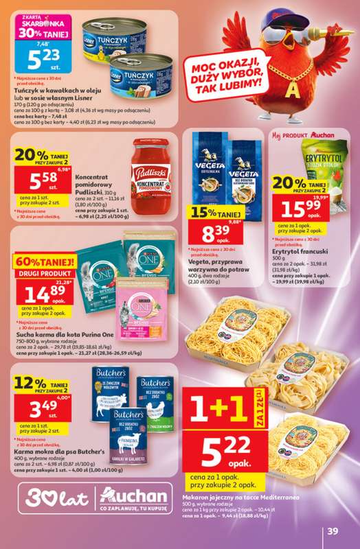 Auchan - gazetka promocyjna Gazetka 30 Lat Hipermarket Auchan od czwartku 21.05 do środy 27.05 - strona 39