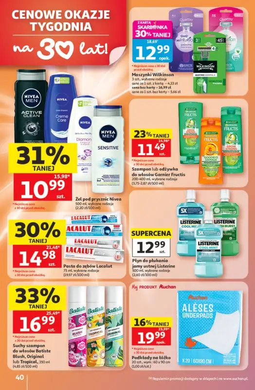 Auchan - gazetka promocyjna Gazetka 30 Lat Hipermarket Auchan od czwartku 21.05 do środy 27.05 - strona 40