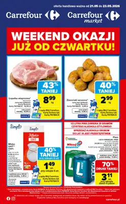 Carrefour - gazetka promocyjna Gazetka Weekend okazji  już od czwartku od czwartku 21.05 do soboty 23.05