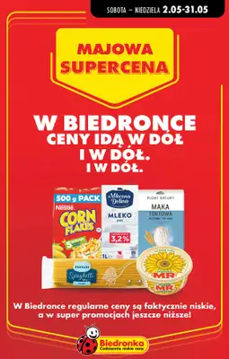 Biedronka - gazetka promocyjna Majowa supercena od soboty 02.05 do niedzieli 31.05