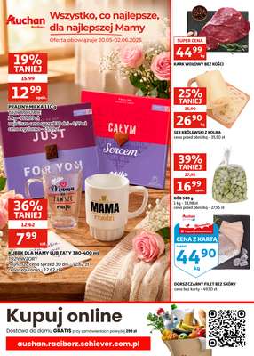 Auchan - gazetka promocyjna Gazetka Racibórz I Wszystko, co najlepsze, dla najlepszej Mamy od środy 20.05 do wtorku 02.06