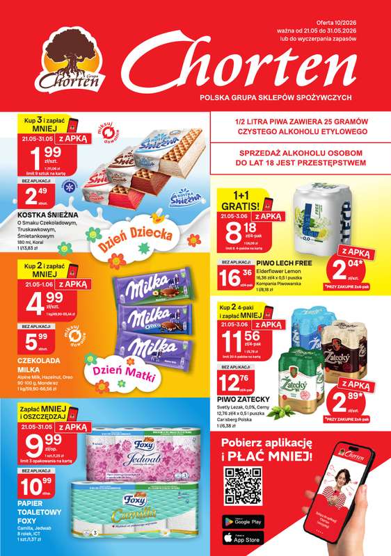 Chorten - gazetka promocyjna Gazetka Lubelskie, Łódzkie, Radom Market od czwartku 21.05 do niedzieli 31.05