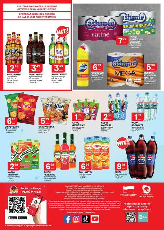 Chorten - gazetka promocyjna Gazetka Małopolska, Śląsk, Podkarpacie, Opolskie Market od czwartku 21.05 do niedzieli 31.05 - strona 4
